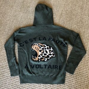 Zadig & Voltaire Hoodie Embroidered Leopard